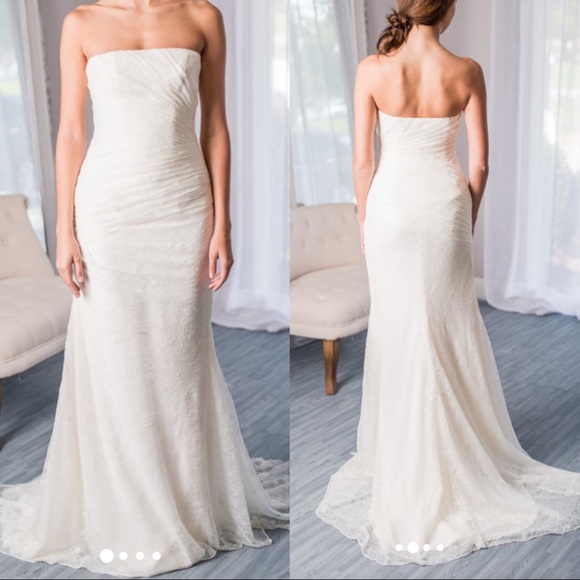 White By Vera Wang Wedding Dress Style VW351044 Size 2 - Picture 2 of 16